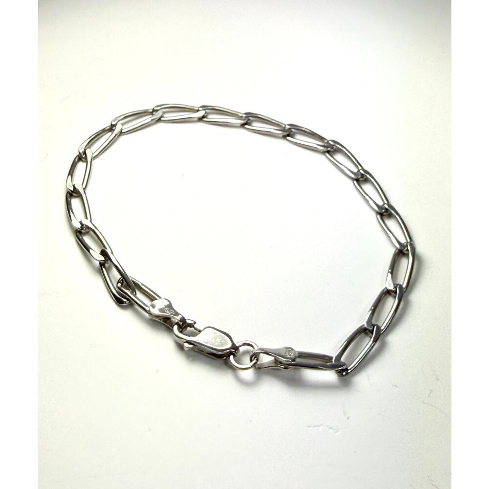 Mexican Sterling Paperclip Link Bracelet